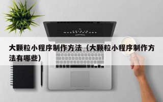 正定大颗粒小程序制作方法（大颗粒小程序制作方法有哪些）